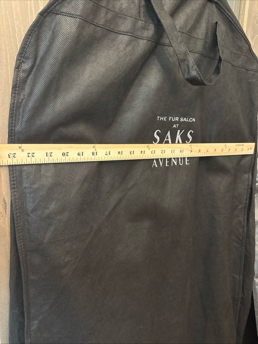 Saks Fifth Ave The Fur Salon Garment Bag Zipper 54x 23” and Plastic Bag 51x23” - Picture 8 of 16
